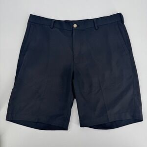 Peter Millar Crown‎ Sport Golf Shorts Mens Size 35 Black Lightweight
